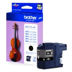 LC127XLBK | Original Brother LC-127XLBK Black ink, prints up to 1,200 pages, contains 9ml of ink Image