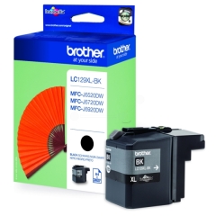 LC129XLBK | Original Brother LC-129XLBK Black ink, prints up to 2,400 pages, contains 50ml of ink Image