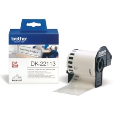 Brother DK Labels DK-22113 (62mm x 15.24m) Continuous Clear Film Tape Image
