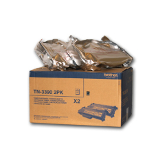 TN3390TWIN | Original Brother TN-3390 Twin-pack of Black Toners, 2 x 12,000 pages Image
