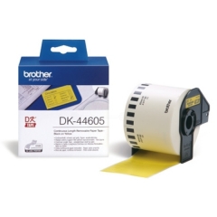 Brother DK Labels DK-44605 (62mm x 30.48m) Continuous Removable Paper Tape (Yellow) 1 Roll Image