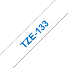 Brother P-touch TZe-133 (12mm x 8m) Blue On Clear Laminated Labelling Tape Image