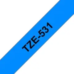 Brother P-touch TZe-531 (12mm) Black On Blue Labelling Tape Image
