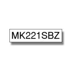Brother MK-221SBZ DirectLabel black on white 9mm x 4m for Brother P-Touch M 9-12mm Image
