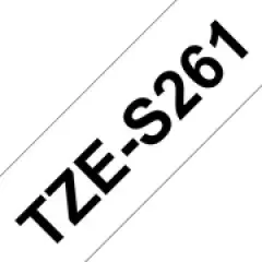 Brother P-touch TZe-S261 (36mm x 8m) Black On White Strong Adhesive Labelling Tape Image