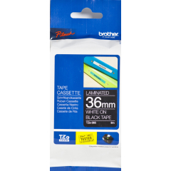 Brother TZE-365 DirectLabel white on black Laminat 36mm x 8m for Brother P-Touch TZ 3.5-36mm/HSE/6-3 Image
