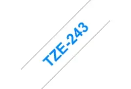 Brother TZE-243 label-making tape Blue on white