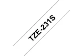 Brother P-touch TZe-231S (12mm x 4m) Black On White Labelling Tape