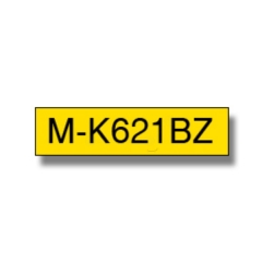 Brother P-touch M-K621BZ (9mm x 8m) Black on Yellow Non Laminated Labelling Tape Image