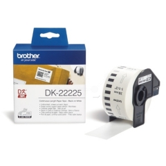 Brother DK Labels DK-22225 (38mm x 30.48m) Continuous Paper Labelling Tape (Black On White) 1 Roll Image
