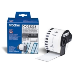 Brother DK Labels DK-22223 (50mm x 30.5m) Continuous Paper Tape (Black On White) 1 Roll Image