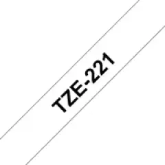 Brother TZe-221 label-making tape Black on white Image