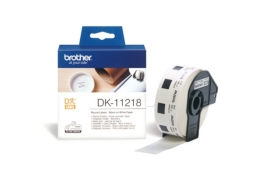 Brother DK Labels DK-11218 (24mm Diameter) Round Continuous Paper Labels (Black On White) 1 Rolll