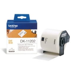 Brother Black On White Shipping Label Roll 62mm x 100mm 300 labels - DK11202 Image