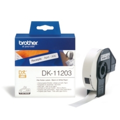 Brother File Folder Labels 17mm x 87mm 300 Labels - DK11203 Image