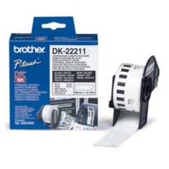 Brother DK Labels DK-22211 (29mm x 15.2m) Continuous White Film Tape Image