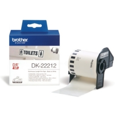 Brother DK Labels DK-22212 (62mm x 15.2m) Continuous White Film Tape Image