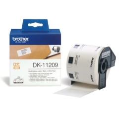 Brother DK Labels DK-11209 (29mm x 62mm) Black On White Small Address Labels (800 Labels) Image
