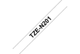 Brother P-touch TZe-N201 (3.5mm x 8m) Black On White Non-Laminated Labelling Tape