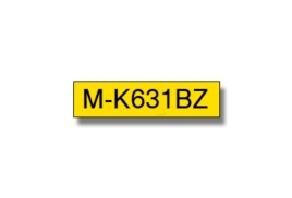 Brother MK-631BZ DirectLabel black on yellow 12mm x 8m for Brother P-Touch M 9-12mm