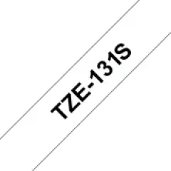 Brother P-touch TZe-131S (12mm x 4m) Black On Clear Labelling Tape Image