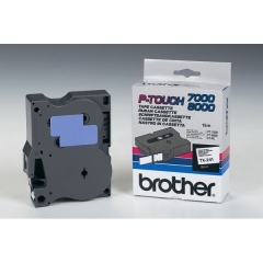 Brother P-touch TX-241 (18mm x 15m) Black On White Labelling Tape Image