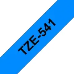 Brother P-touch TZe-541 (18mm x 8m) Black On Blue Laminated Labelling Tape Image