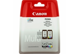 Original Canon PG-545 CL 546 (8287B005) Ink multi pack, 180 pages, 2x8ml, Pack qty 2