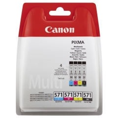Original Canon CLI-571 (0386C005) Ink cartridge multi pack, 1.11K pages, 7ml, Pack qty 4 Image