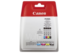 Original Canon CLI-571 (0386C005) Ink cartridge multi pack, 1.11K pages, 7ml, Pack qty 4