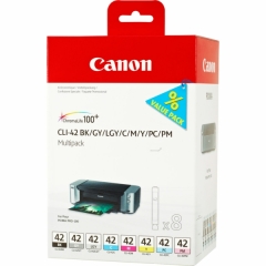 Original Canon CLI-42 (6384B010) Ink cartridge multi pack, 8x13ml, Pack qty 8 Image