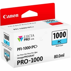0550C001 | Original Canon PFI-1000PC Photo Cyan ink, contains 80ml of ink Image
