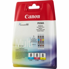 Original Canon CLI-8 (0621B029) Ink cartridge multi pack, 3x13ml, Pack qty 3 Image