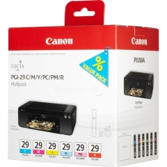 Original Canon PGI-29 (4873B005) Ink cartridge multi pack, Pack qty 6 Image