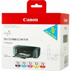 Original Canon PGI-72 (6402B009) Ink cartridge multi pack, 5x14ml, Pack qty 5 Image