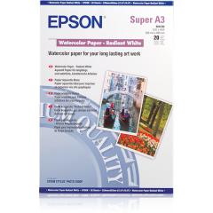 Epson WaterColor Paper - Radiant White, DIN A3+, 190g/m², 20 Sheets Image