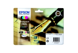 Epson 16XL Pen and Crossword Black CMY Colour High Yield Ink Cartridge 13ml 3 x 6.5ml Multipack - C13T16364012