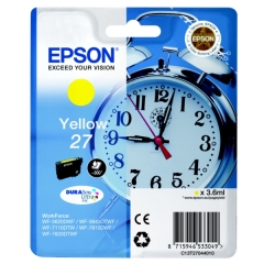 Original Epson 27 (C13T27044012) Ink cartridge yellow, 300 pages, 4ml Image