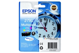 Epson 27XL Alarm Clock Colour High Yield Ink Cartridge 3x10ml Multipack - C13T27154012