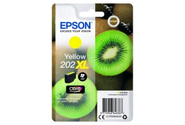 Original Epson 202XL (C13T02H44010) Ink cartridge yellow, 650 pages, 9ml