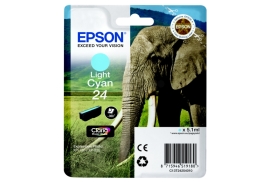 Original Epson 24 (C13T24254012) Ink cartridge bright cyan, 360 pages, 5ml