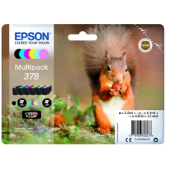 Epson C13T37884010|378 Ink cartridge multi pack Bk,C,M,Y,LC,LM 5,5ml 3x4,1ml 2x4,8ml Pack=6 for Epso Image