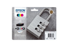 Epson 35 Padlock Black CMY Colour Standard Capacity Ink Cartridge 16ml 3 x 9ml Multipack - C13T35864010