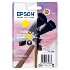 Original Epson 502XL (C13T02W44010) Ink cartridge yellow, 470 pages, 6ml Image