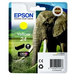 Original Epson 24 (C13T24244012) Ink cartridge yellow, 360 pages, 5ml Image