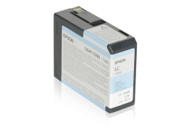 T580500 | Original Epson T5805 Light Cyan Ink, 80ml, for Epson Stylus Pro 3800