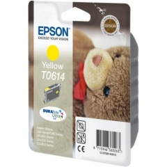 Original Epson T0614 (C13T06144010) Ink cartridge yellow, 250 pages @ 5% coverage, 8ml Image