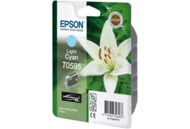 Original Epson T0595 (C13T05954010) Ink cartridge bright cyan, 520 pages, 13ml