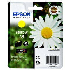 Original Epson 18 (C13T18044012) Ink cartridge yellow, 180 pages, 3ml Image