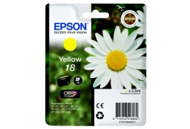 Original Epson 18 (C13T18044012) Ink cartridge yellow, 180 pages, 3ml